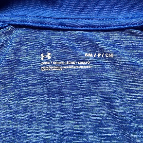 Mens Long Sleeve Quarter Zip Under Armour Top size small blue - Picture 4 of 4